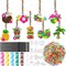 36 Sets Summer Suncatcher Craft Kit Hawaii Aloha Suncatcher Ornament Decor DIY Tropical Window Paint Art Kit Paint Your Own Hawaii Window Art for Classroom Home Summer Birthday Craft Party